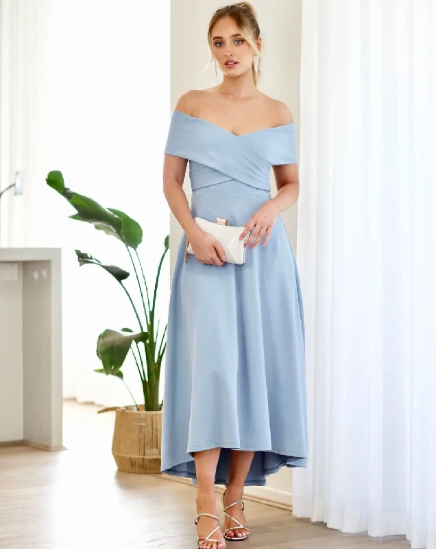 Belina Midi Dress- Baby Blue