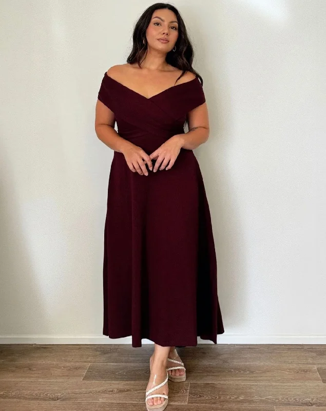 Belina Midi Dress - Mahogany