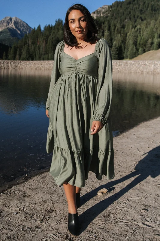 Brittany Long Sleeve Dress | Olive