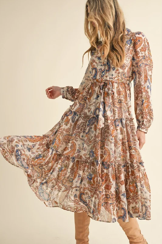 Julia Paisley Midi Dress