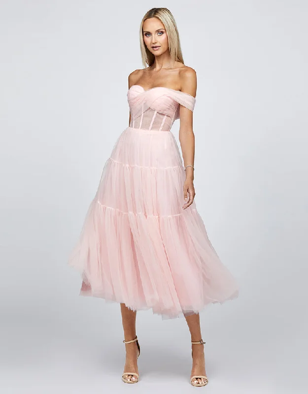 MARIANNE TIERED TULLE MIDI B68D27S