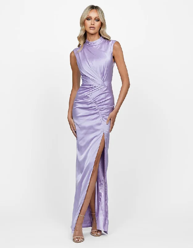 AINSLEE HIGH NECK DRAPED GOWN B60D06L