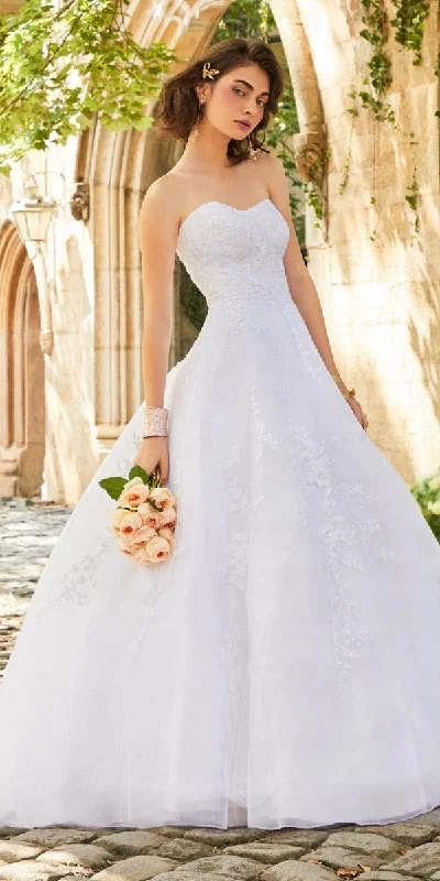 Embroidered Sequin Sweetheart Neck Gown