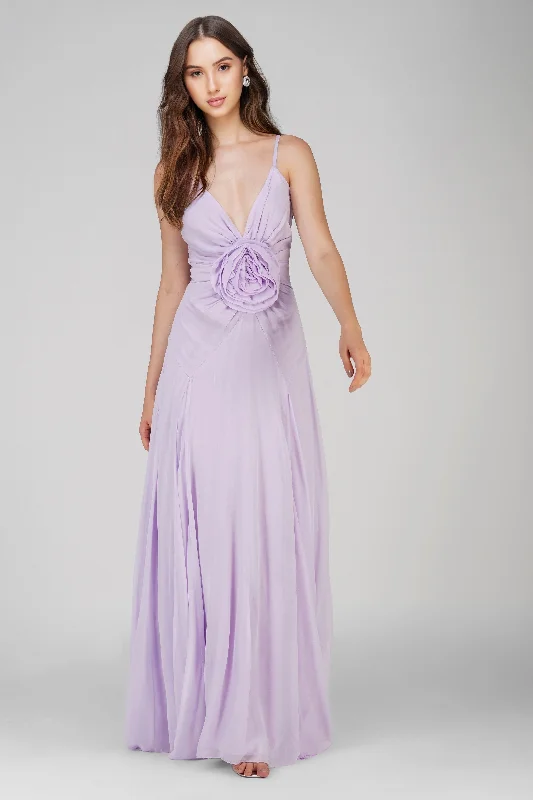 Giselle Lilac Corsage Maxi Dress