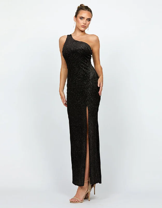 HOLLY ONE SHOULDER SPLIT MAXI BL67D47L