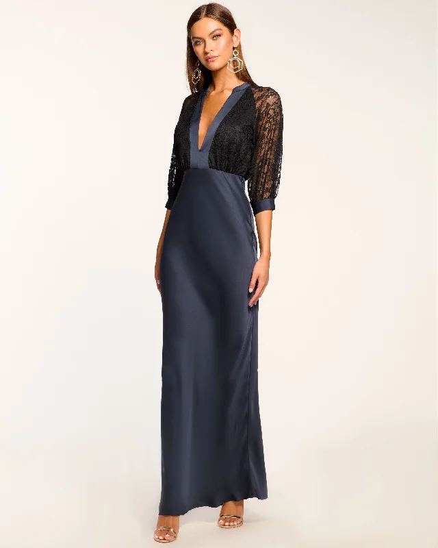 Marceline Lace Short Sleeve Maxi Dress