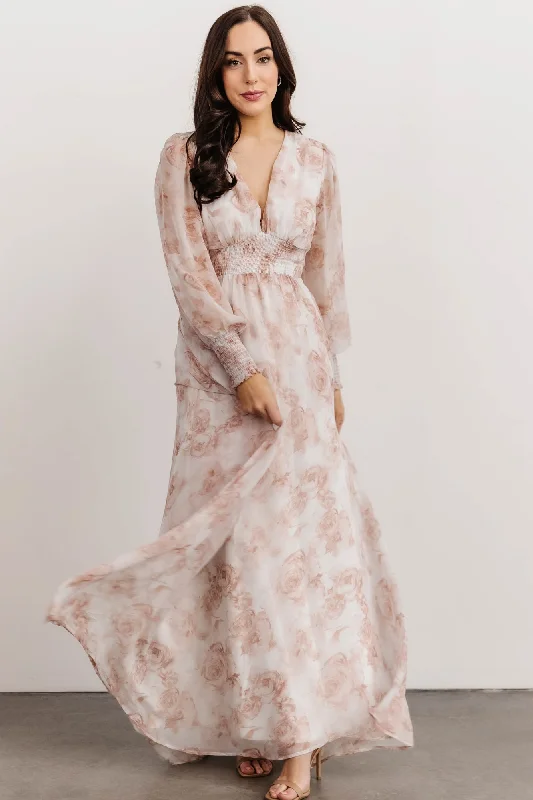 Olivia Maxi Dress | Pink Floral