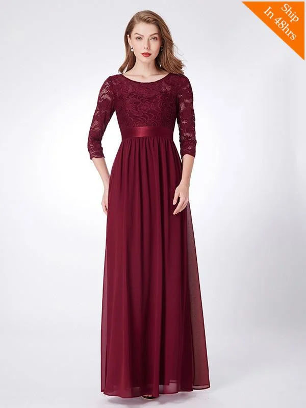 Cheap Long Chiffon Applique Floor Length Bridesmaid Dresses