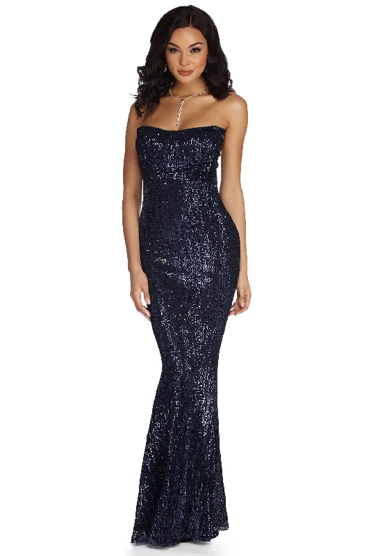 Freya Formal Strapless Sequin Dress