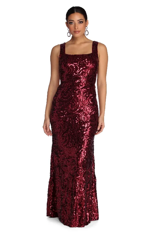 Sascha Formal Sparkling Sequin Dress